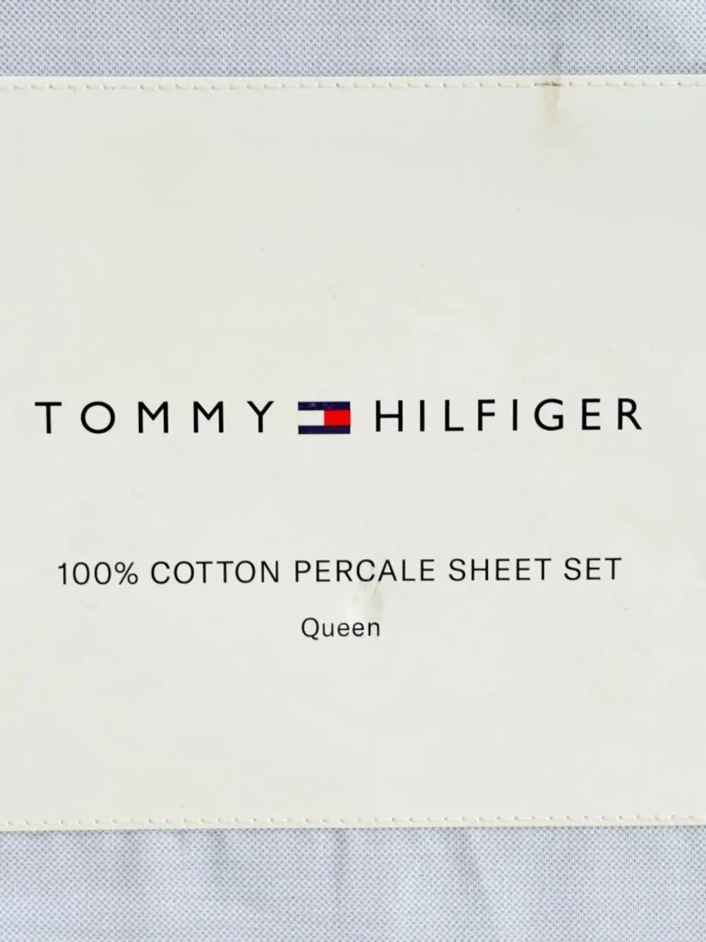 Tommy Hilfiger Queen CHRISTOPHER TEXTURE GRAY Sheet Set 100% Percale Cotton